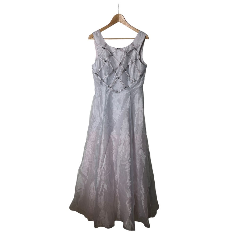 Vintage Y2K  Prom Dress Grey Silver Ballerinacore Fairy 11 12 2082